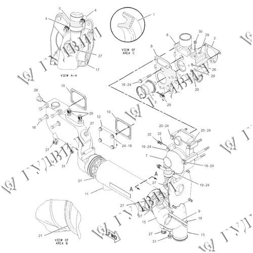 МАСЛООХЛАДИТЕЛЬ CAT C12,C15,C16,3406C/E,3456 ASSURPOWER - AS-1330125
