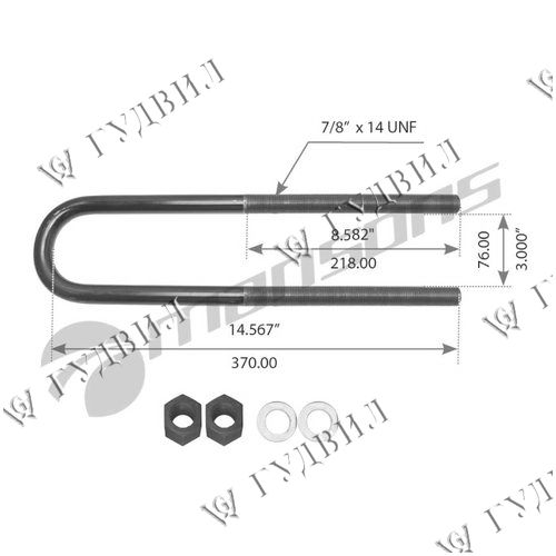 К-Т СТРЕМЯНОК  VOLVO/П/П 7/8"X3"X14.5" MANSONS (2шт) - 800030S